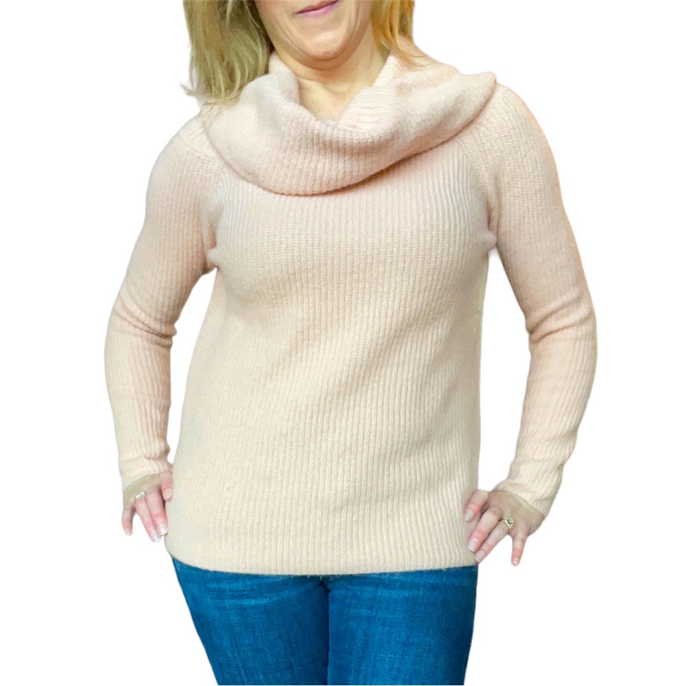 Forever 21 Pink Versatile Cowl Neck Sweater